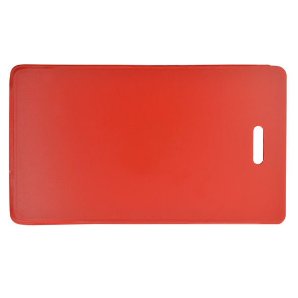 Custom printed, brightly colored luggage tag holders made from semi-rigid vinyl... from ASI 79898 Promovision / PROMOVISION