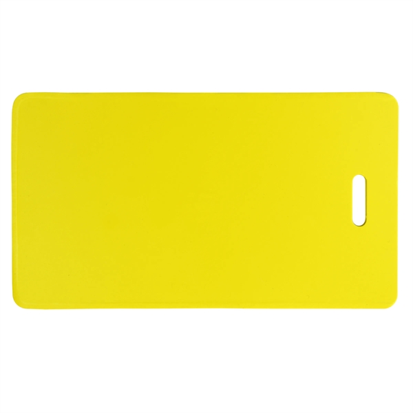 Custom printed, brightly colored luggage tag holders made from semi-rigid vinyl... from ASI 79898 Promovision / PROMOVISION