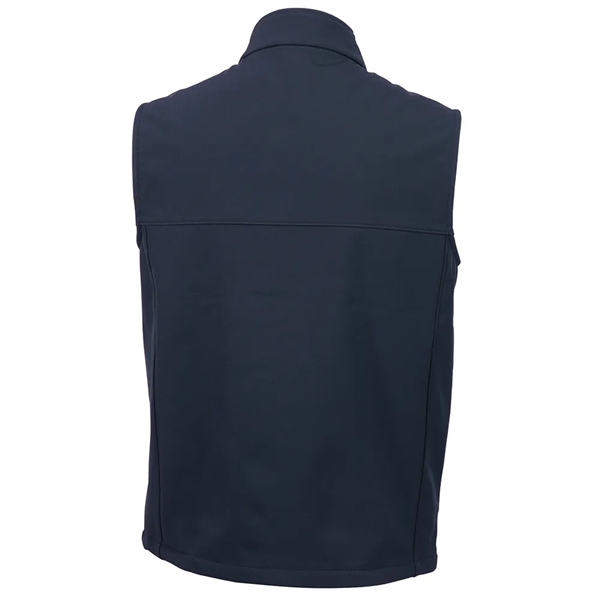 Men's wind and water-resistant soft shell vest with stand up collar... from ASI 44620 Charles River Apparel