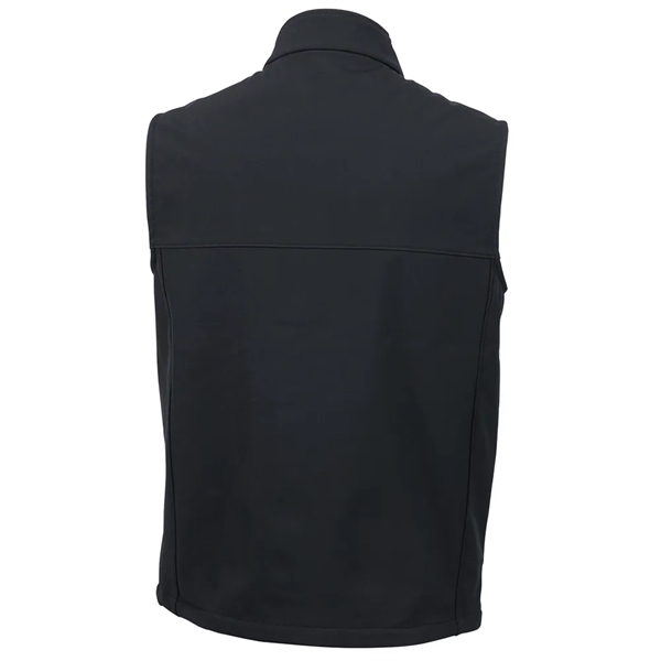 Men's wind and water-resistant soft shell vest with stand up collar... from ASI 44620 Charles River Apparel