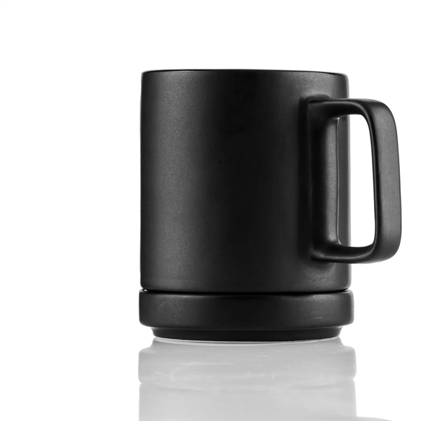 12 ounce ceramic mug with screw-on saucer/lid, handle and stackable design.... from ASI 57800 Gordon Sinclair / Gordon Sinclair®