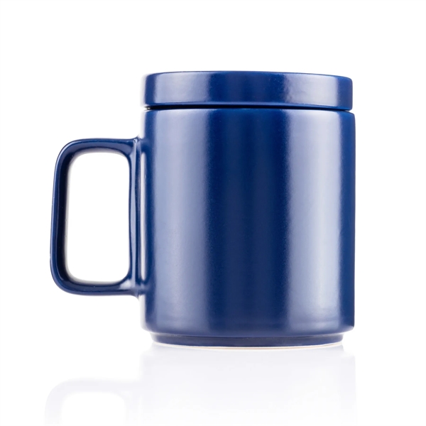 12 ounce ceramic mug with screw-on saucer/lid, handle and stackable design.... from ASI 57800 Gordon Sinclair / Gordon Sinclair®