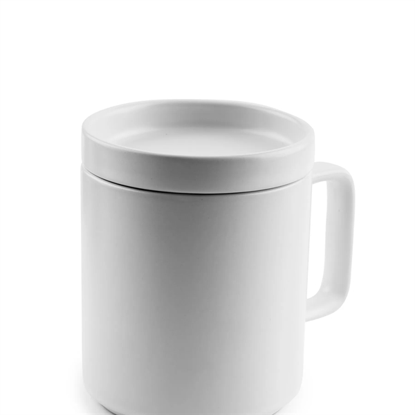 12 ounce ceramic mug with screw-on saucer/lid, handle and stackable design.... from ASI 57800 Gordon Sinclair / Gordon Sinclair®