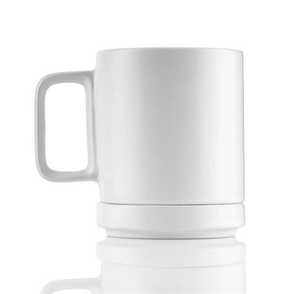 12 ounce ceramic mug with screw-on saucer/lid, handle and stackable design.... from ASI 57800 Gordon Sinclair / Gordon Sinclair®