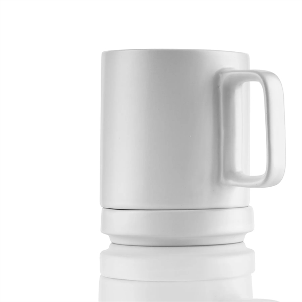 12 ounce ceramic mug with screw-on saucer/lid, handle and stackable design.... from ASI 57800 Gordon Sinclair / Gordon Sinclair®