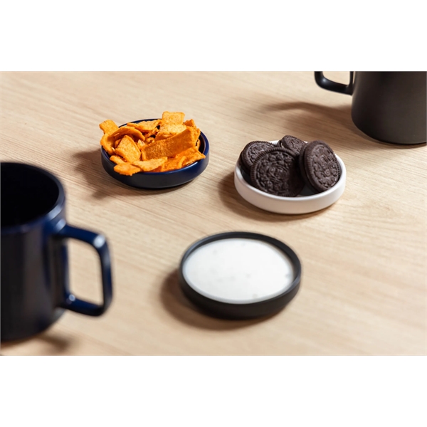 12 ounce ceramic mug with screw-on saucer/lid, handle and stackable design.... from ASI 57800 Gordon Sinclair / Gordon Sinclair®