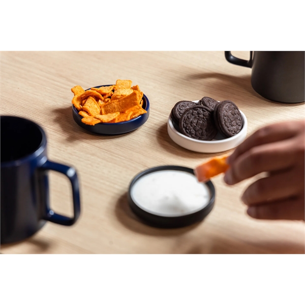 12 ounce ceramic mug with screw-on saucer/lid, handle and stackable design.... from ASI 57800 Gordon Sinclair / Gordon Sinclair®