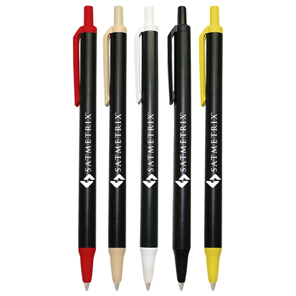 Two-tone ballpoint pen with click action mechanism.... from ASI 90859 Tempo Industries Inc