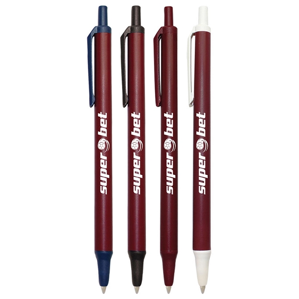 Two-tone ballpoint pen with click action mechanism.... from ASI 90859 Tempo Industries Inc