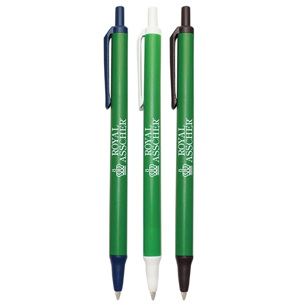 Two-tone ballpoint pen with click action mechanism.... from ASI 90859 Tempo Industries Inc