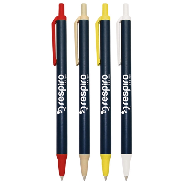 Two-tone ballpoint pen with click action mechanism.... from ASI 90859 Tempo Industries Inc