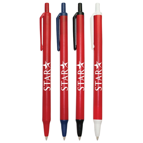 Two-tone ballpoint pen with click action mechanism.... from ASI 90859 Tempo Industries Inc