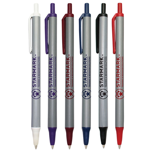 Two-tone ballpoint pen with click action mechanism.... from ASI 90859 Tempo Industries Inc