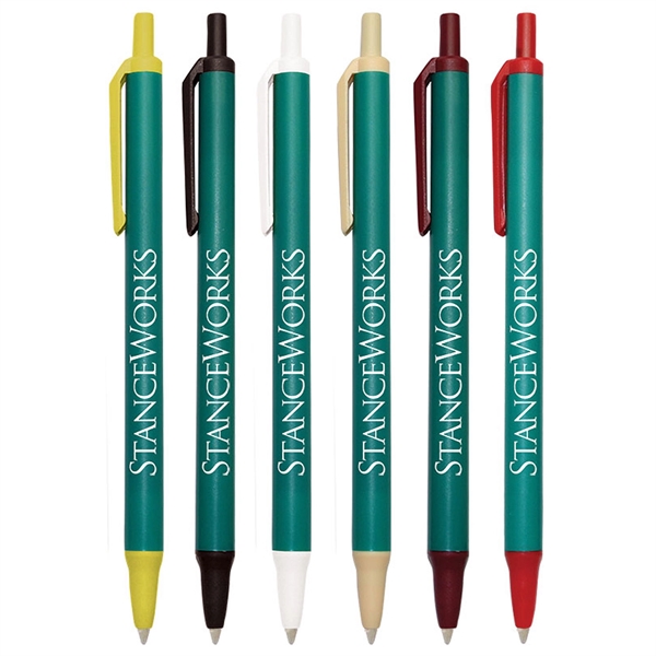 Two-tone ballpoint pen with click action mechanism.... from ASI 90859 Tempo Industries Inc