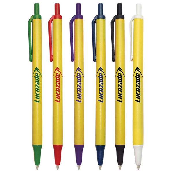 Two-tone ballpoint pen with click action mechanism.... from ASI 90859 Tempo Industries Inc