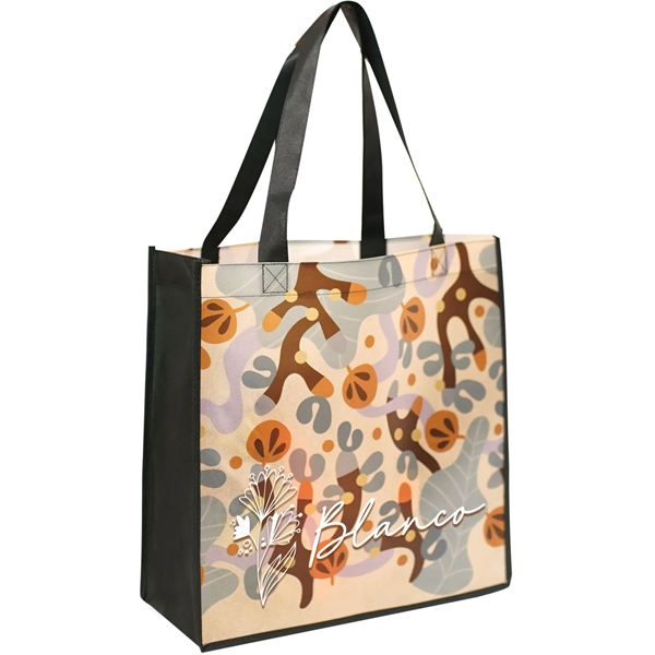 Tote bag made from durable laminated non-woven. Customize the front and... from ASI 61966 HPG / BCG Creations HPG Gold