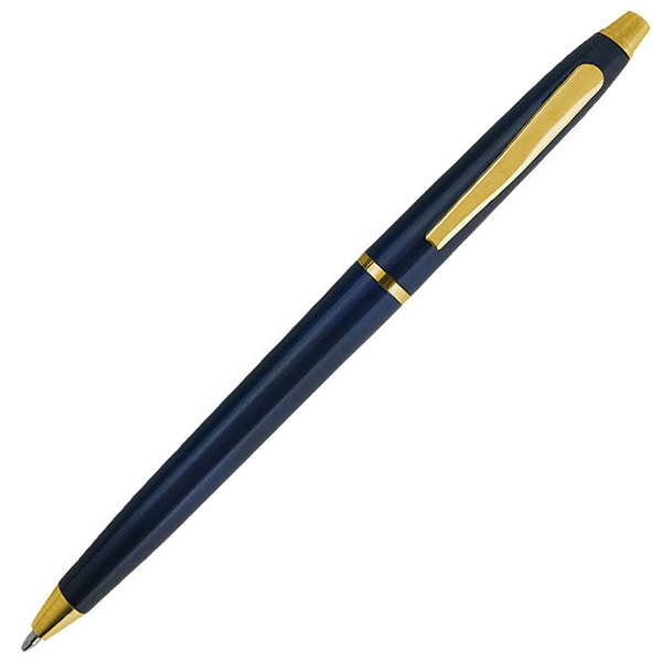 Twist-action ballpoint pen with metallic gold accents.... from ASI 90859 Tempo Industries Inc