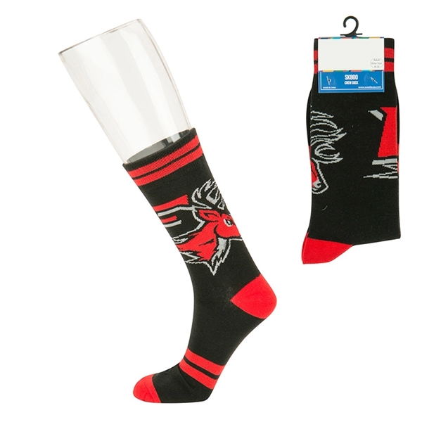 Custom one-size-fits-most crew socks with a fully customizable design.... from ASI 88060 Snugz/USA Inc / Sweda®