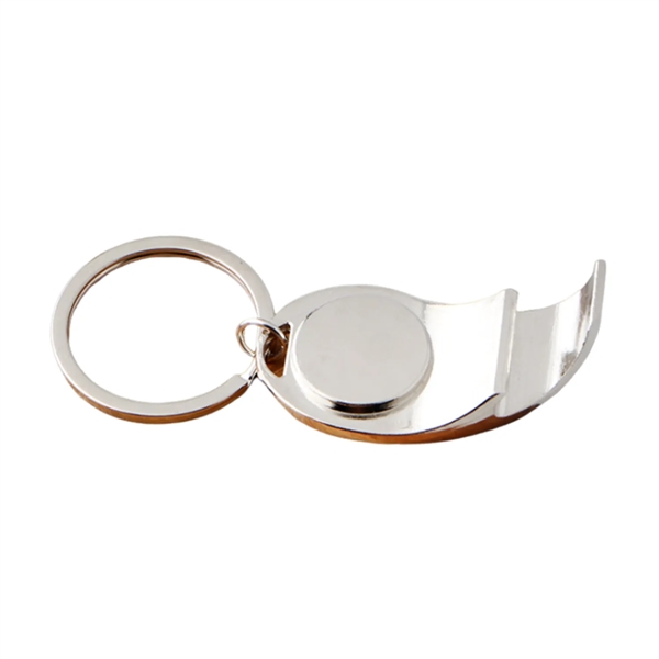 Bottle opener metal keychain with compass plus laser engraving on 1... from ASI 37218 Athena Promo (tm)