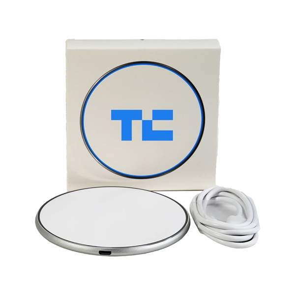10W Wireless Charging Pad, fast charging, great logo area with an... from ASI 74741 NVS Promo Designs, Inc. / NVS Promo