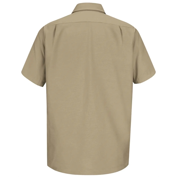 Cotton/polyester short sleeve work shirt with moisture wicking, soil release, color... from ASI 84358 S&S Activewear