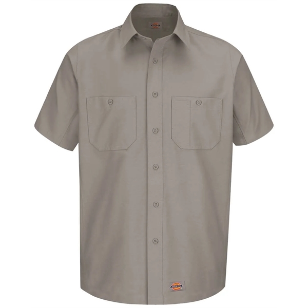 Cotton/polyester short sleeve work shirt with moisture wicking, soil release, color... from ASI 84358 S&S Activewear
