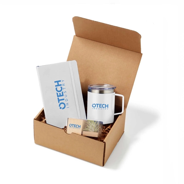 Office gift set with a soft touch journal, insulated mug and... from ASI 63549 Jornik Manufacturing Corp