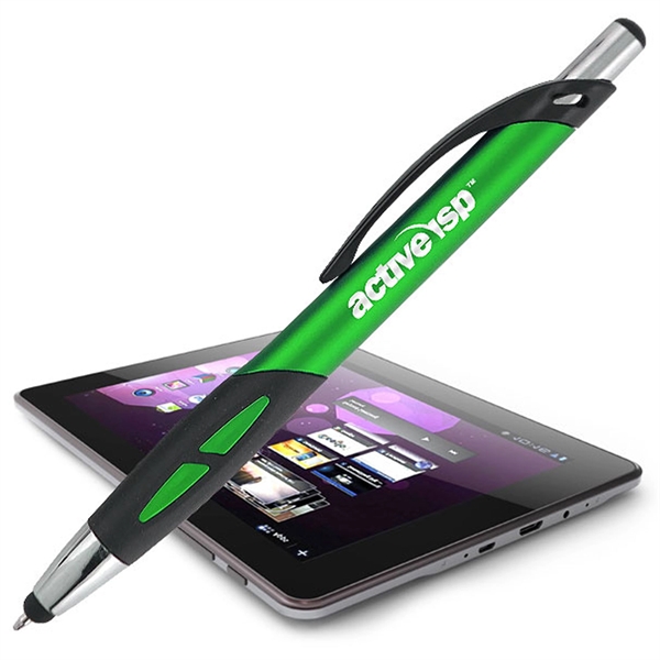 Bruin pen in silver with a stylus and twist-action mechanism.... from ASI 90859 Tempo Industries Inc