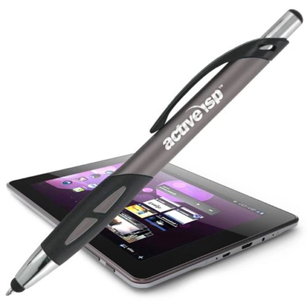 Bruin pen in silver with a stylus and twist-action mechanism.... from ASI 90859 Tempo Industries Inc