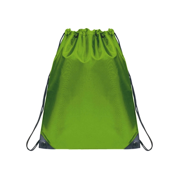 Lightweight drawstring backpack with reinforced corners, sturdy cord, and huge imprint... from ASI 74741 NVS Promo Designs, Inc.
