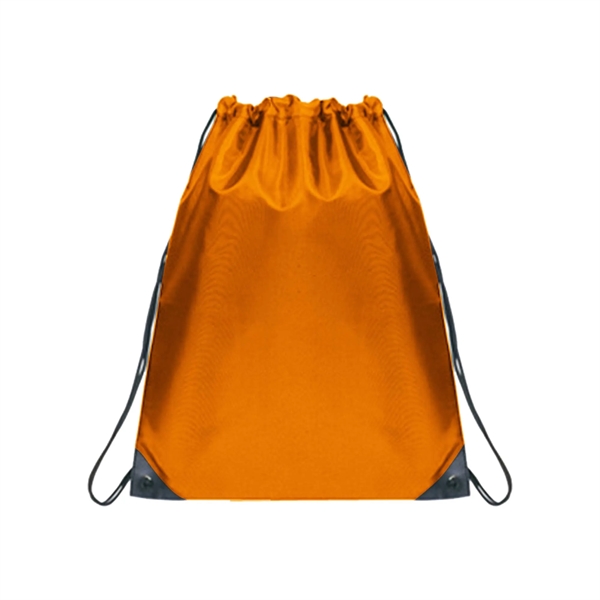 Lightweight drawstring backpack with reinforced corners, sturdy cord, and huge imprint... from ASI 74741 NVS Promo Designs, Inc.