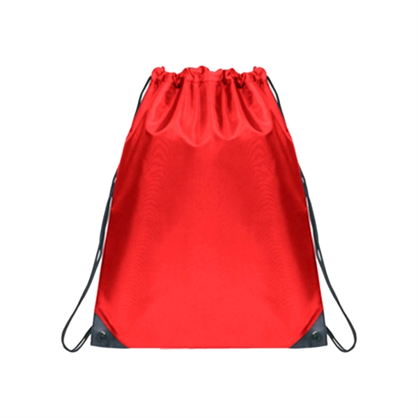 Lightweight drawstring backpack with reinforced corners, sturdy cord, and huge imprint... from ASI 74741 NVS Promo Designs, Inc.