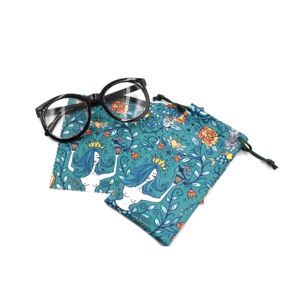 Drawstring multifunctional microfiber pouch+digital printing on outside+standard shipping to 1 continental... from ASI 37218 Athena Promo (tm)