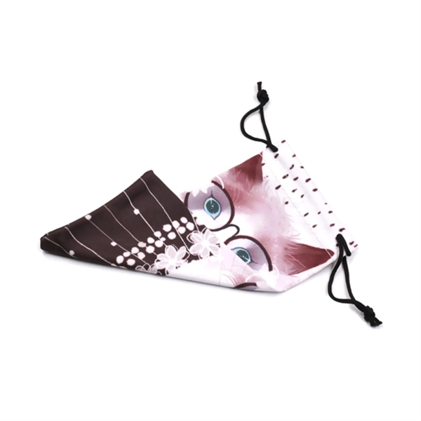 Drawstring multifunctional microfiber pouch+digital printing on outside+standard shipping to 1 continental... from ASI 37218 Athena Promo (tm)