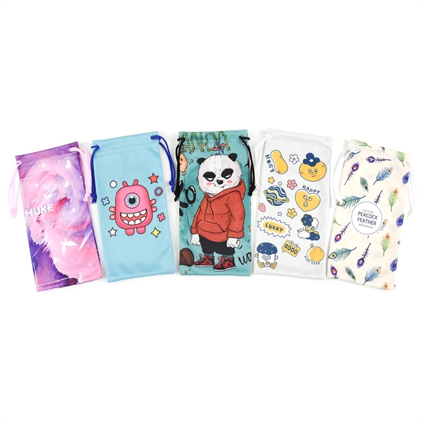 Drawstring multifunctional microfiber pouch+digital printing on outside+standard shipping to 1 continental... from ASI 37218 Athena Promo (tm)