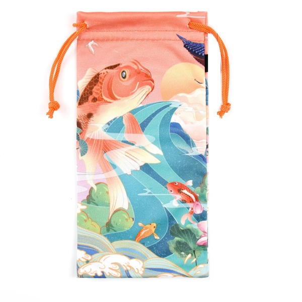 Drawstring multifunctional microfiber pouch+digital printing on outside+standard shipping to 1 continental... from ASI 37218 Athena Promo (tm)