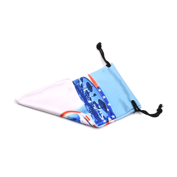 Drawstring multifunctional microfiber pouch+digital printing on outside+standard shipping to 1 continental... from ASI 37218 Athena Promo (tm)