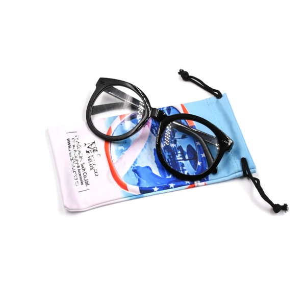 Drawstring multifunctional microfiber pouch+digital printing on outside+standard shipping to 1 continental... from ASI 37218 Athena Promo (tm)