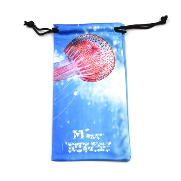 Drawstring multifunctional microfiber pouch+digital printing on outside+standard shipping to 1 continental... from ASI 37218 Athena Promo (tm)