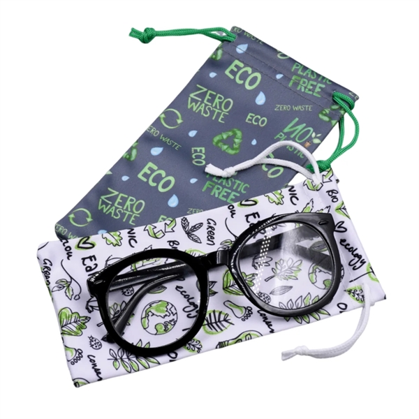 Drawstring multifunctional microfiber pouch+digital printing on outside+standard shipping to 1 continental... from ASI 37218 Athena Promo (tm)