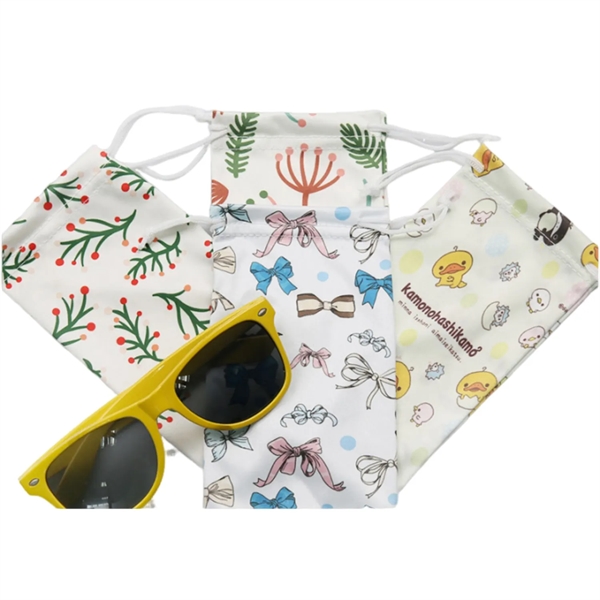 Drawstring multifunctional microfiber pouch+digital printing on outside+standard shipping to 1 continental... from ASI 37218 Athena Promo (tm)