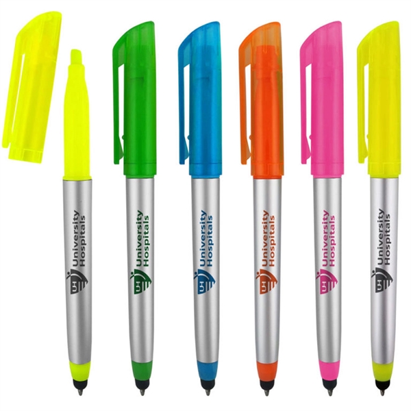 Twist-action pen with highlighter and stylus for taking notes and navigating... from ASI 90859 Tempo Industries Inc