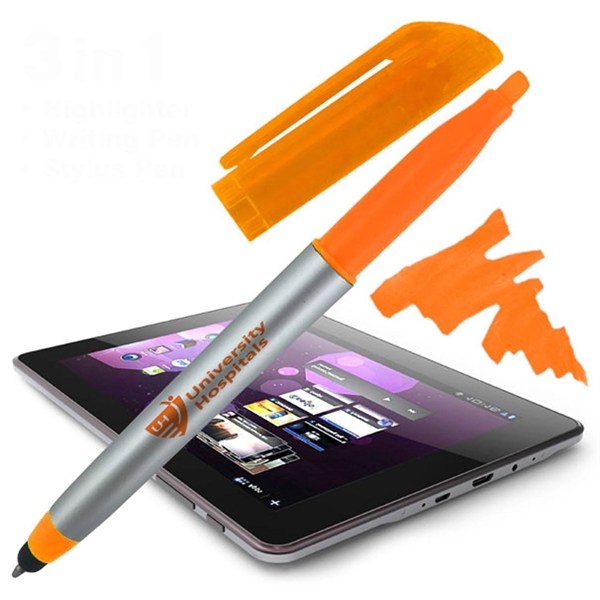 Twist-action pen with highlighter and stylus for taking notes and navigating... from ASI 90859 Tempo Industries Inc