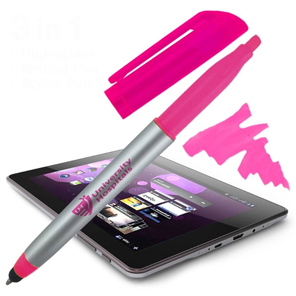 Twist-action pen with highlighter and stylus for taking notes and navigating... from ASI 90859 Tempo Industries Inc