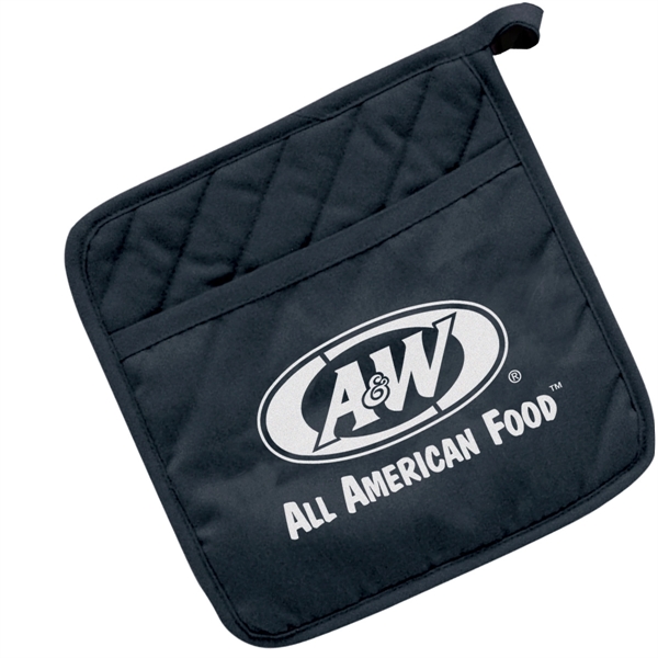 8" x 8" 100% cotton canvas pot holder with silver heat-resistant... from ASI 61966 HPG / Beacon Promotions