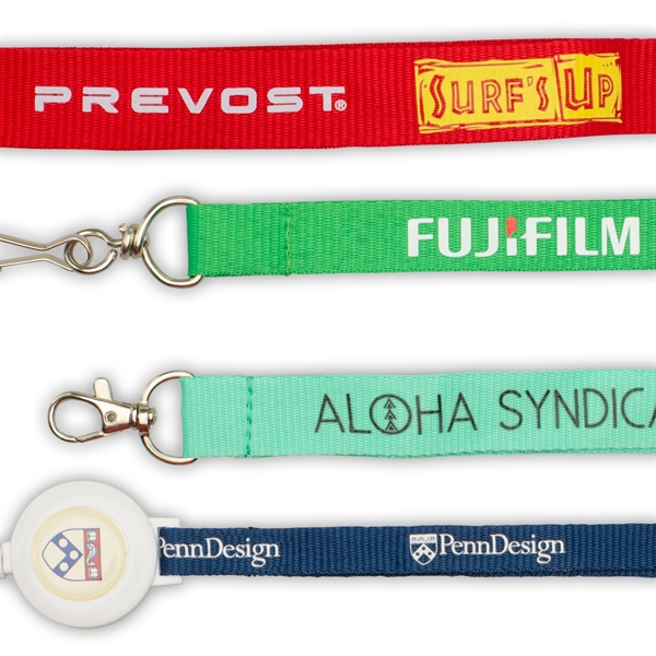 36" ribbed polyester lanyard in assorted colors and widths with choice... from ASI 52263 EMT / EMT EMT EASY