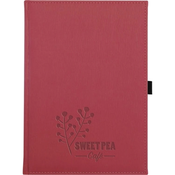 7" x 9.5" bold, textured, thread sewn book-bound journal, deboss imprint,... from ASI 91340 Journalbooks/Timeplanner Calendars