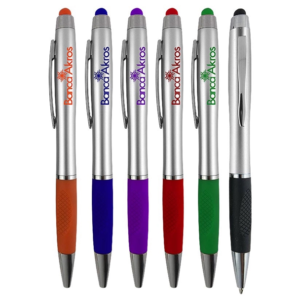 Twist-action ballpoint pen with stylus tip for use on touchscreens.... from ASI 90859 Tempo Industries Inc