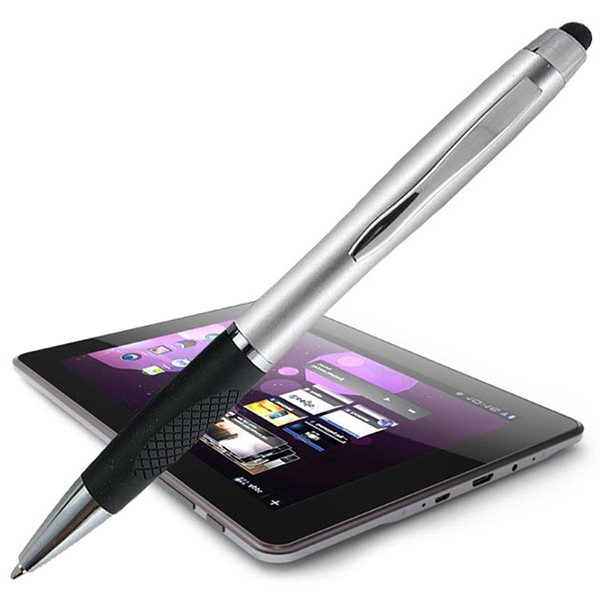 Twist-action ballpoint pen with stylus tip for use on touchscreens.... from ASI 90859 Tempo Industries Inc