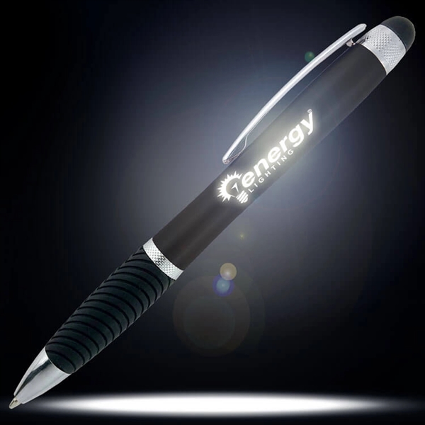 Luma light up pen with a contoured, ridged grip and a... from ASI 90859 Tempo Industries Inc